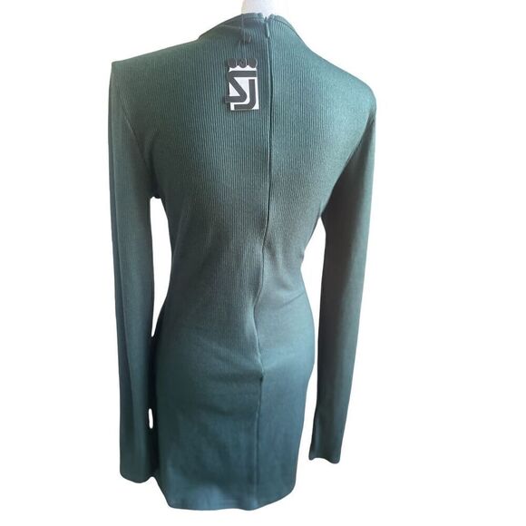 NWT Shane Justin Green Chain Lace Up mini  Dress 2XL Party - Picture 3 of 16